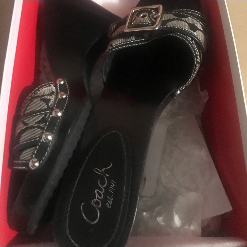 Authentic Coach Buckle Heels
